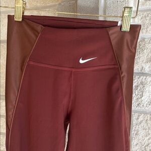 Nike One Lux  7/8 length NWT  Bronze Red